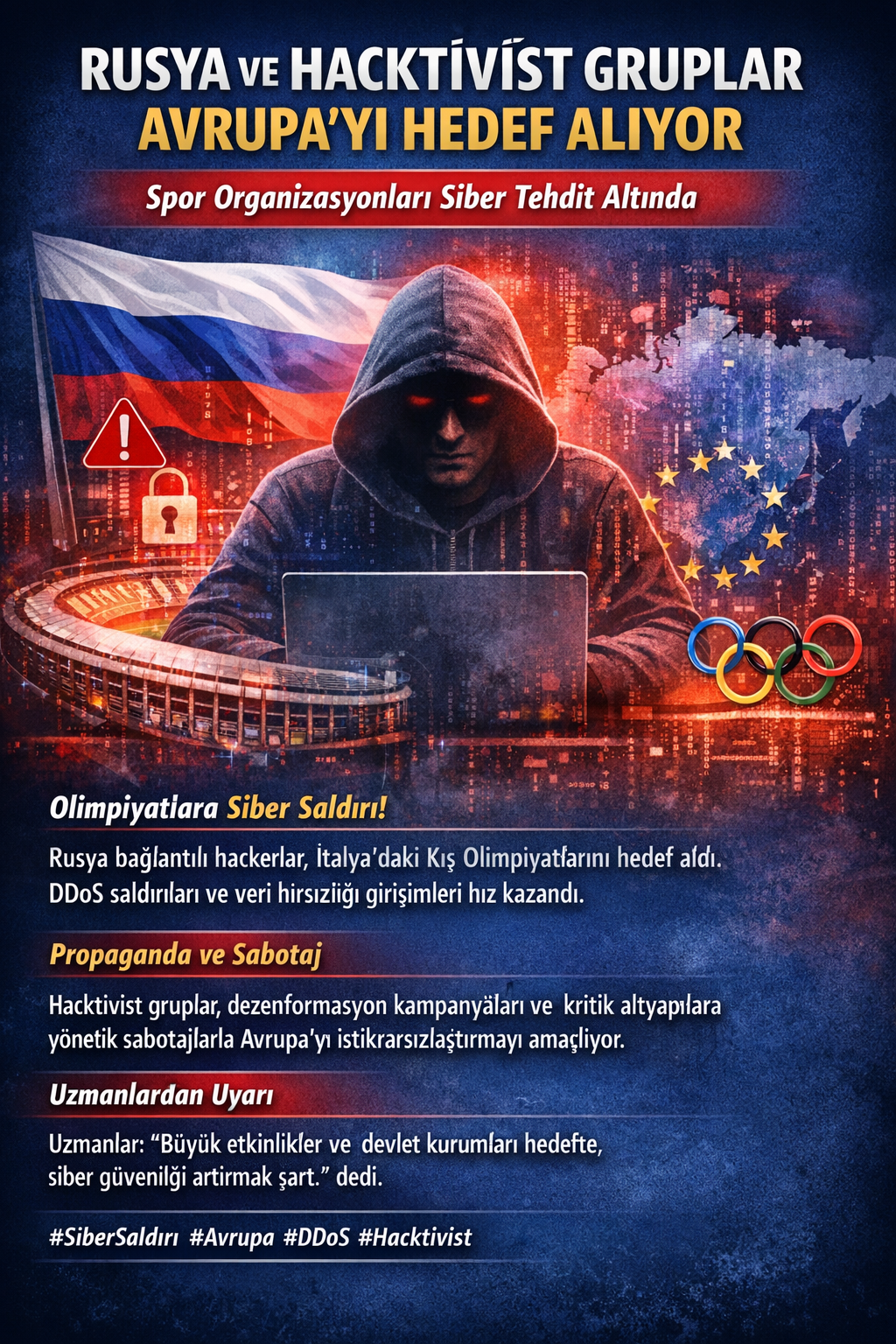 Rusya ve Hacktivist Gruplar Avrupa’yı Hedef Alıyor