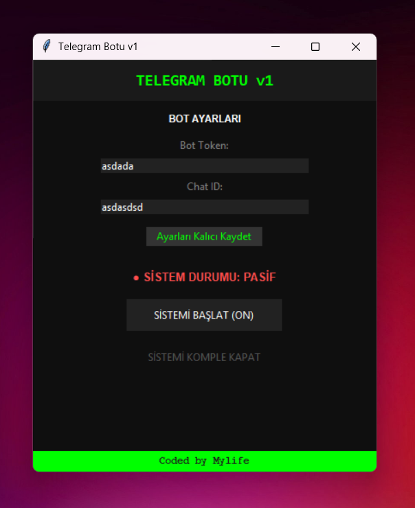 mIRC Telegram botu v1